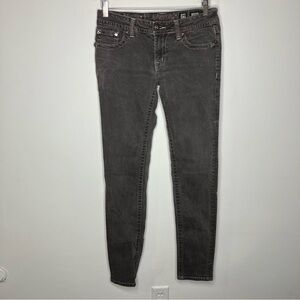 Miss Me black skinny jeans size 29 pocket bling